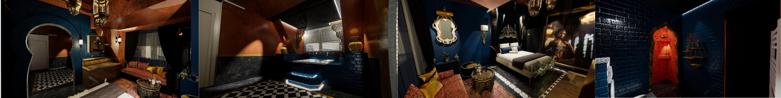 suite orientale Mille et Une Nuits avec pièce secrète love room et fauteuil